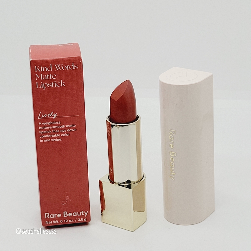 Rare Beauty Kind Words Matte Lipstick Lively Rose Pink Brand New In Box - Picture 6 of 8